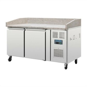 Polar pizza werkbank met marmeren blad 428 liter