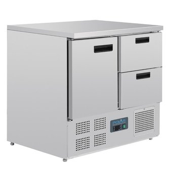 Polar gekoelde werkbank 1 deur en 2 laden 240ltr