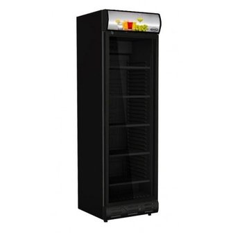 Glasdeur koelkast zwart - 328 liter