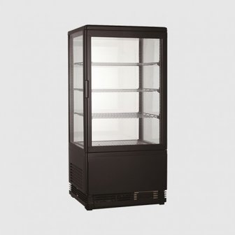 Koelvitrine zwart - 68 liter