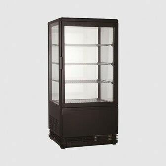 Koelvitrine zwart - 78 liter