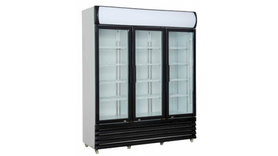 Koelkast met 3 glasdeuren