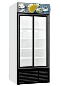 Koelkast met glazen schuifdeuren